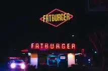 car parked near Fatburger restaurant