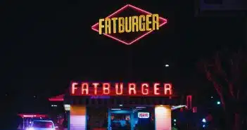 car parked near Fatburger restaurant