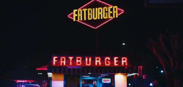 car parked near Fatburger restaurant