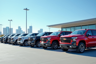 Ligne de camions pickup 2025 abordables dans un concessionnaire