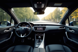 Intérieur du cockpit Peugeot 408 vue du conducteur