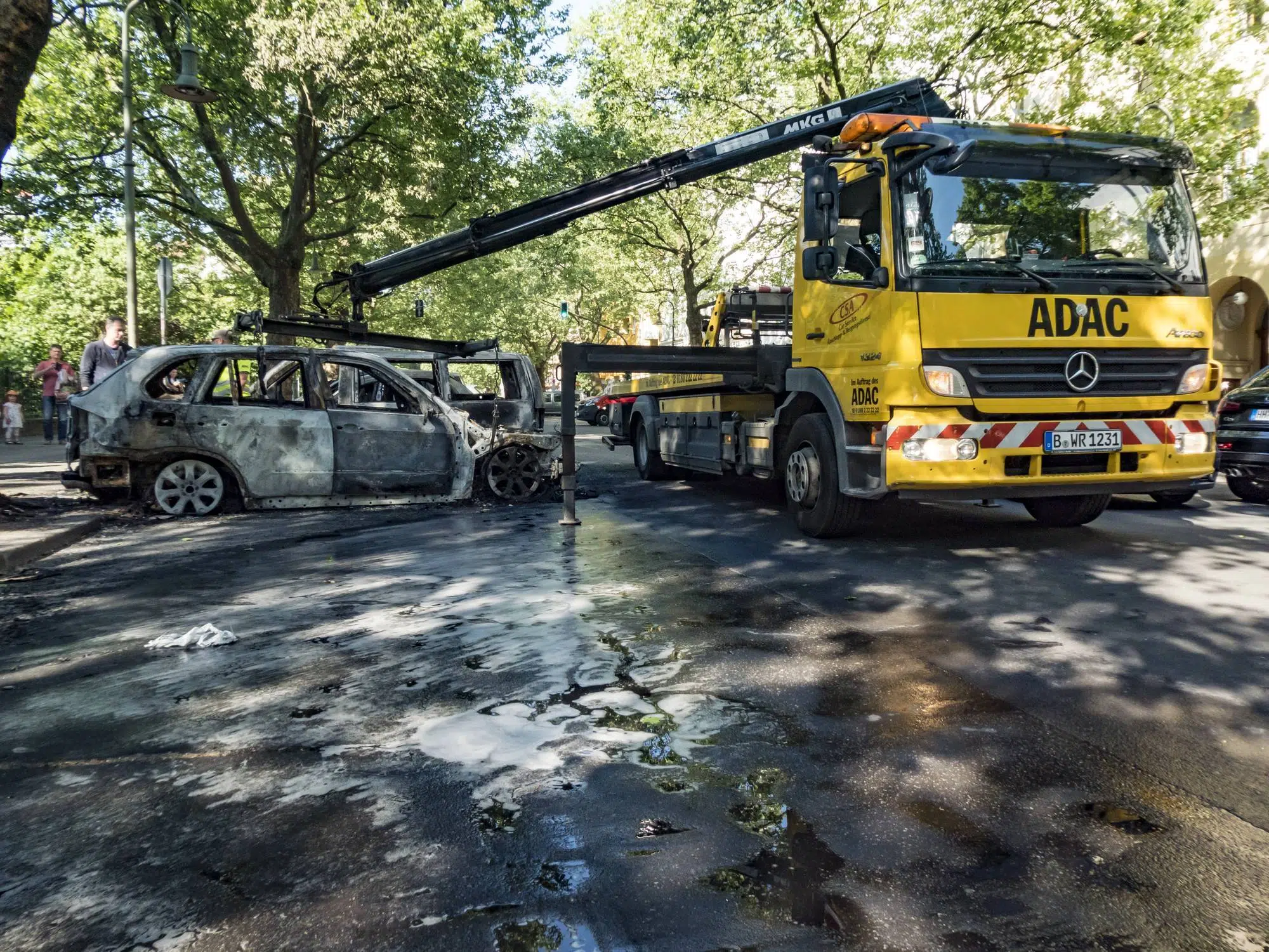 épaviste voiture brûlée