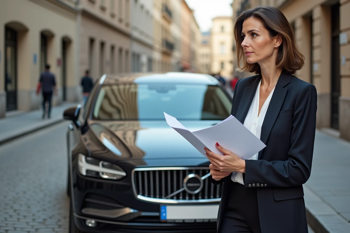 Femme élégante à côté d