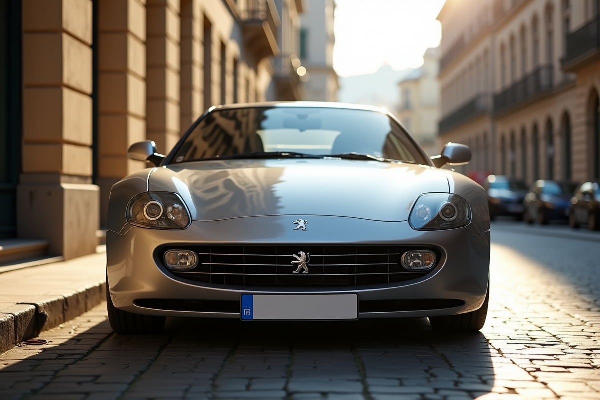 Peugeot 907 stationnée en ville ensoleillée